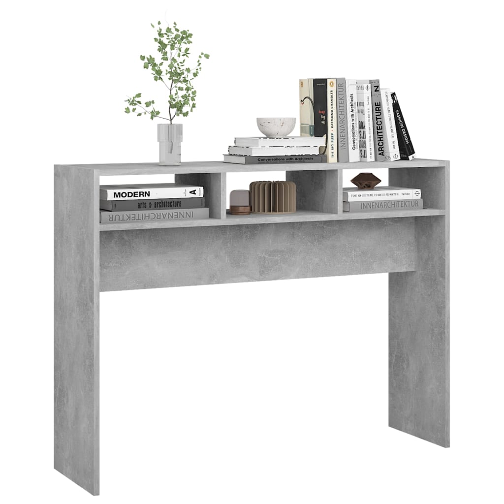 vidaXL Konzolni stol siva boja betona 105 x 30 x 80 cm od iverice