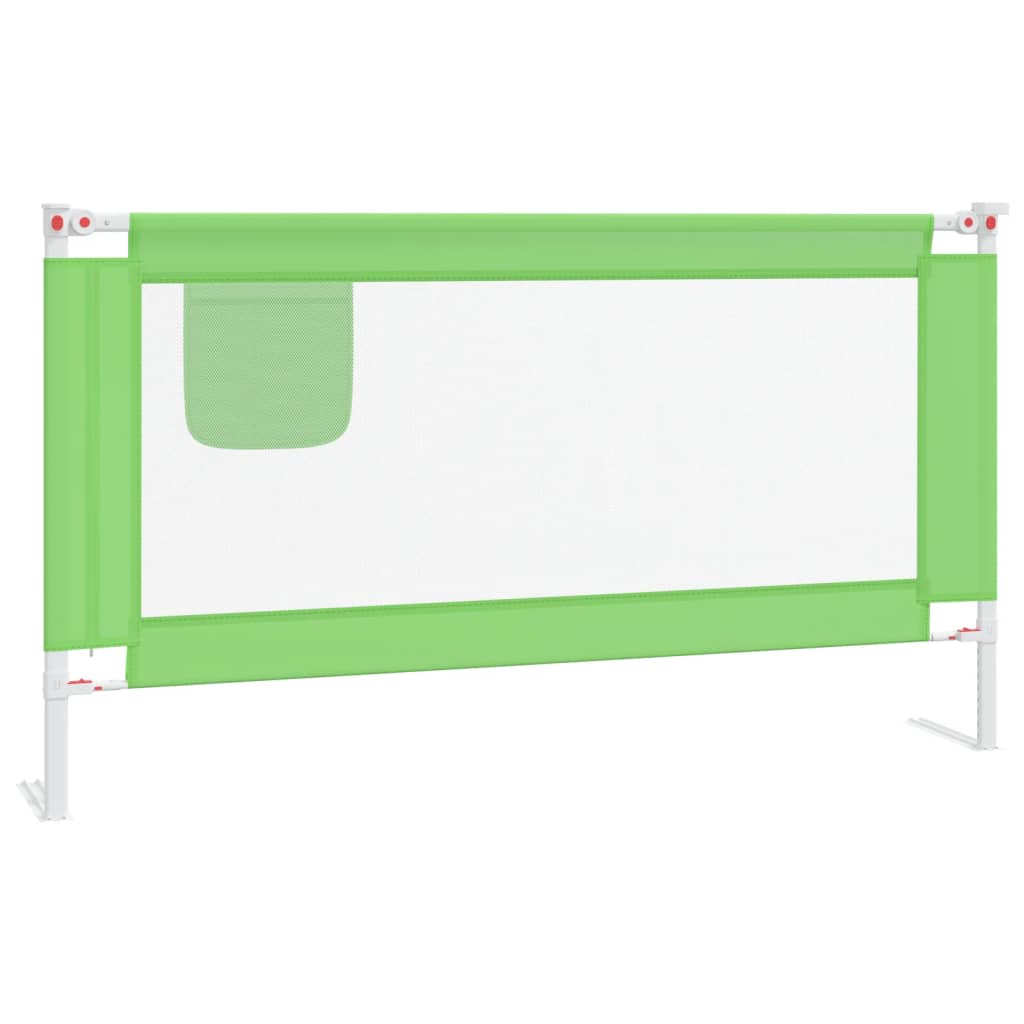 vidaXL Sigurnosna ograda za dječji krevet zelena 150 x 25 cm tkanina