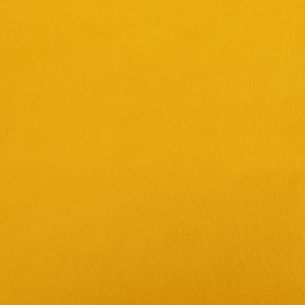 vidaXL Dvosjed na razvlačenje žuti baršunasti