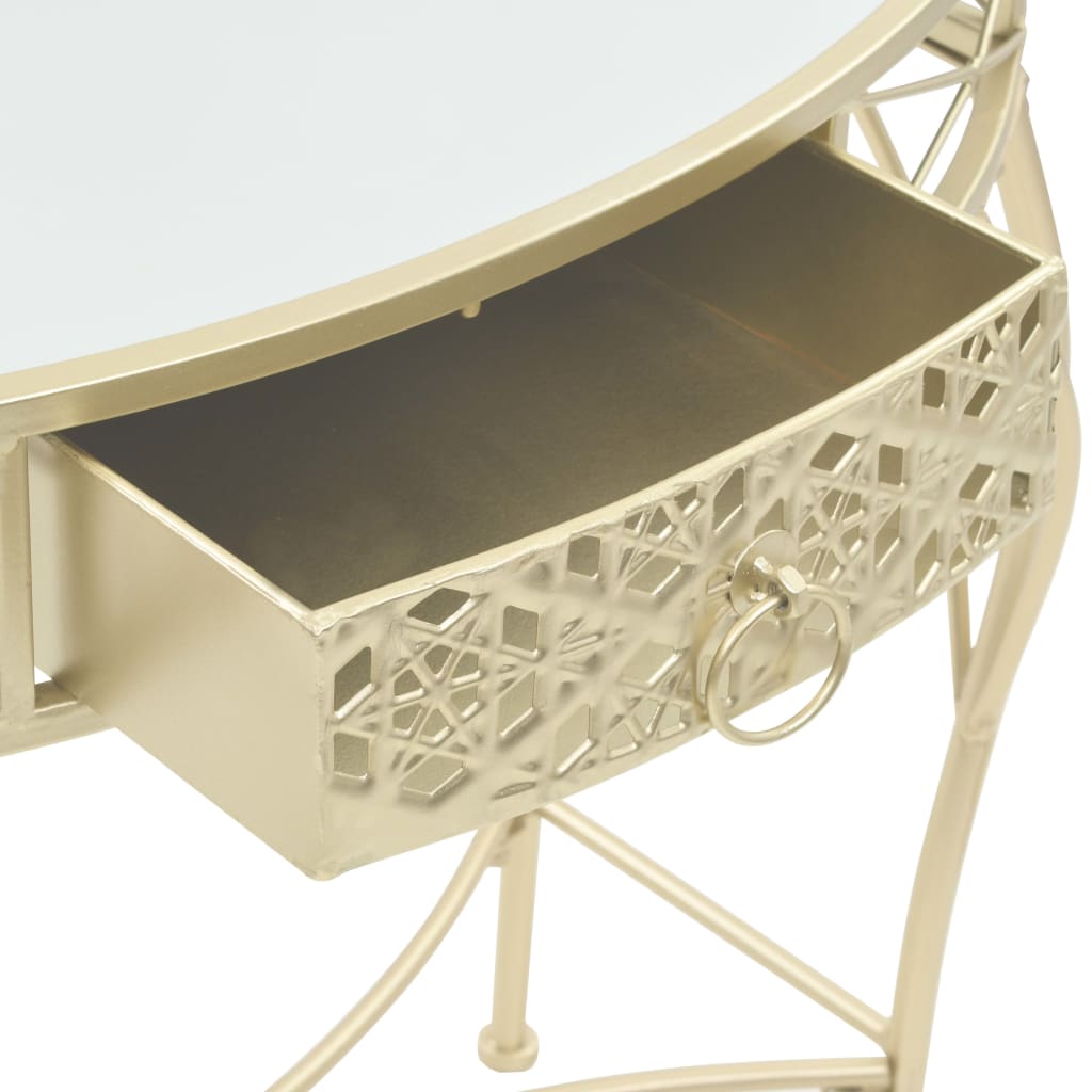 vidaXL Bočni stolić u francuskom stilu metalni 82 x 39 x 76 cm zlatni