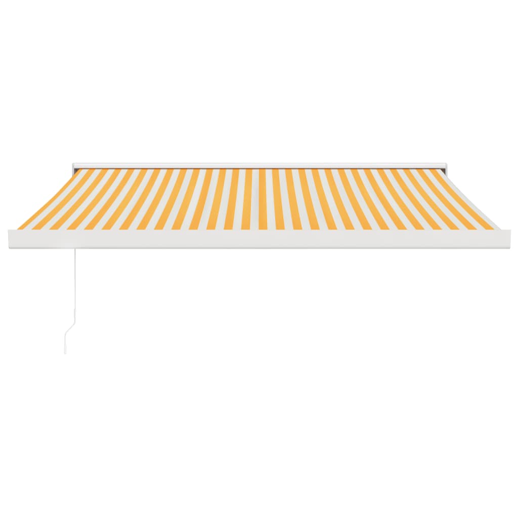 vidaXL Tenda na uvlačenje žuto-bijela 3 x 2,5 m od tkanine i aluminija