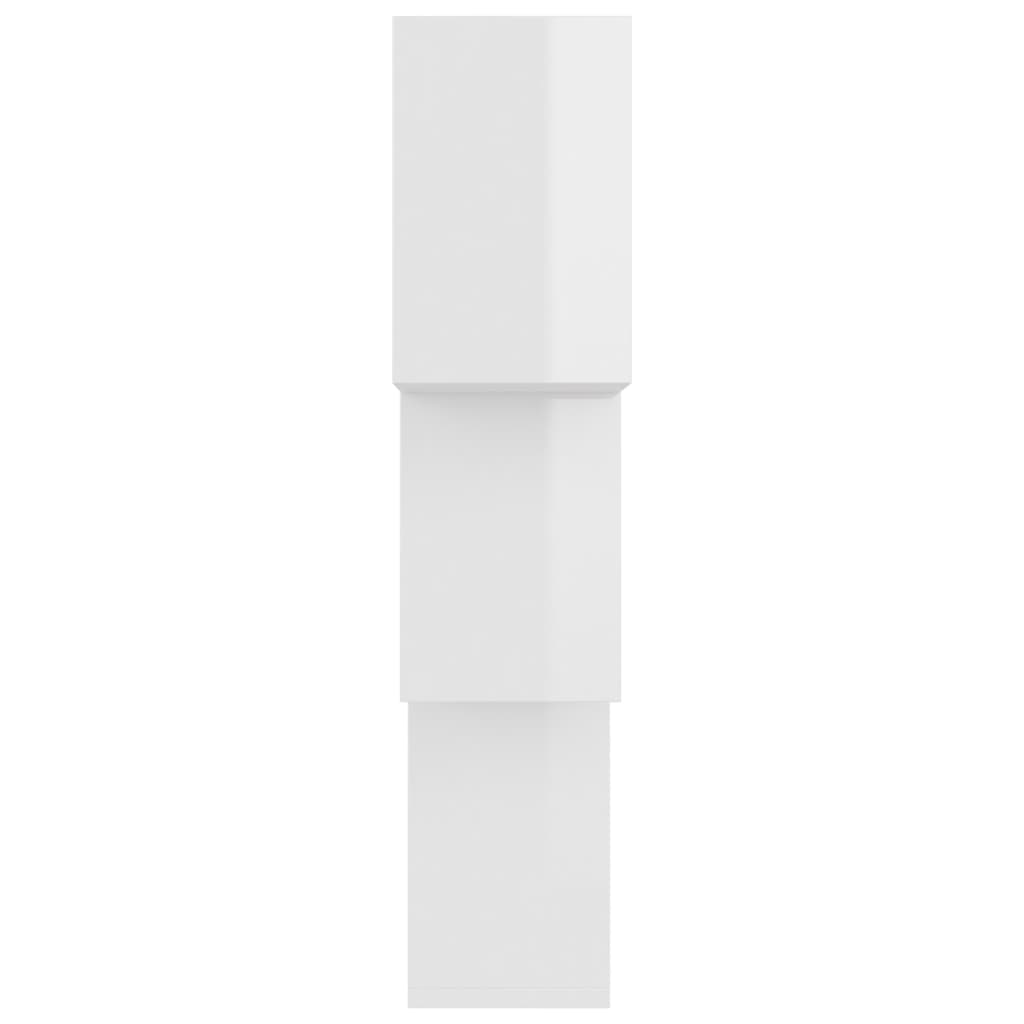 vidaXL Kockaste zidne police visoki sjaj bijele 68x15x68 cm iverica