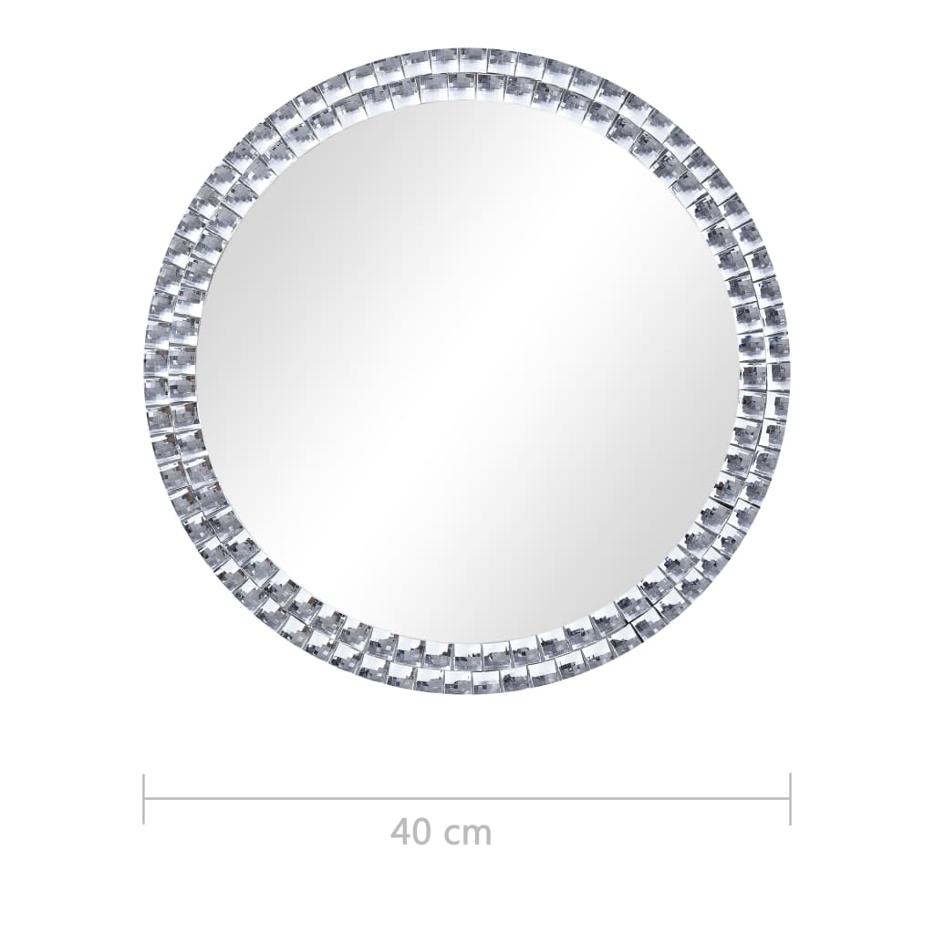 vidaXL Zidno ogledalo od kaljenog stakla 40 cm