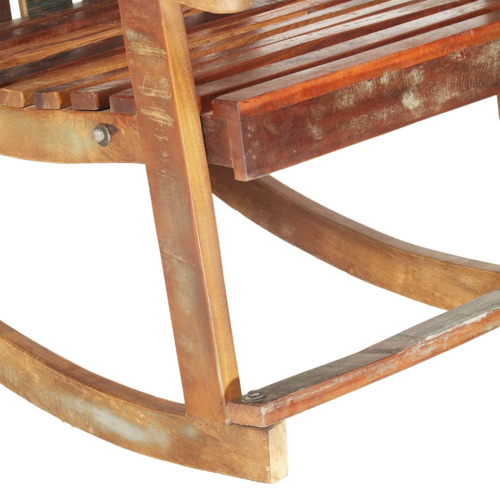 vidaXL Vrtna stolica za ljuljanje od masivnog obnovljenog drva