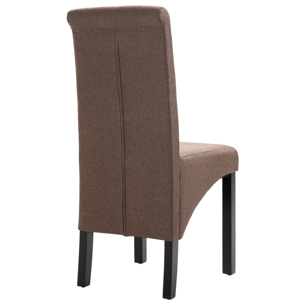 vidaXL Blagovaonske stolice od tkanine 2 kom smeđe