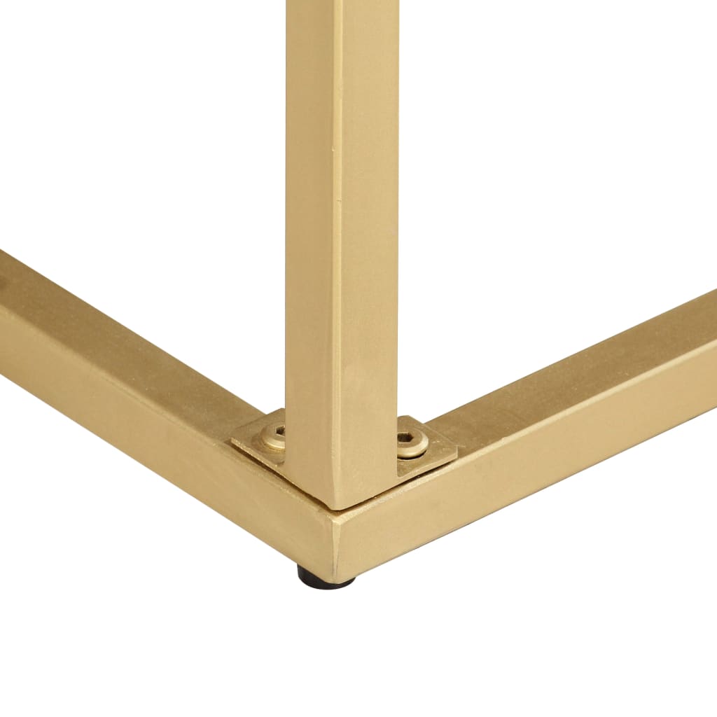 vidaXL Konzolni stol zlatni 90 x 30 x 75 cm od masivnog drva manga