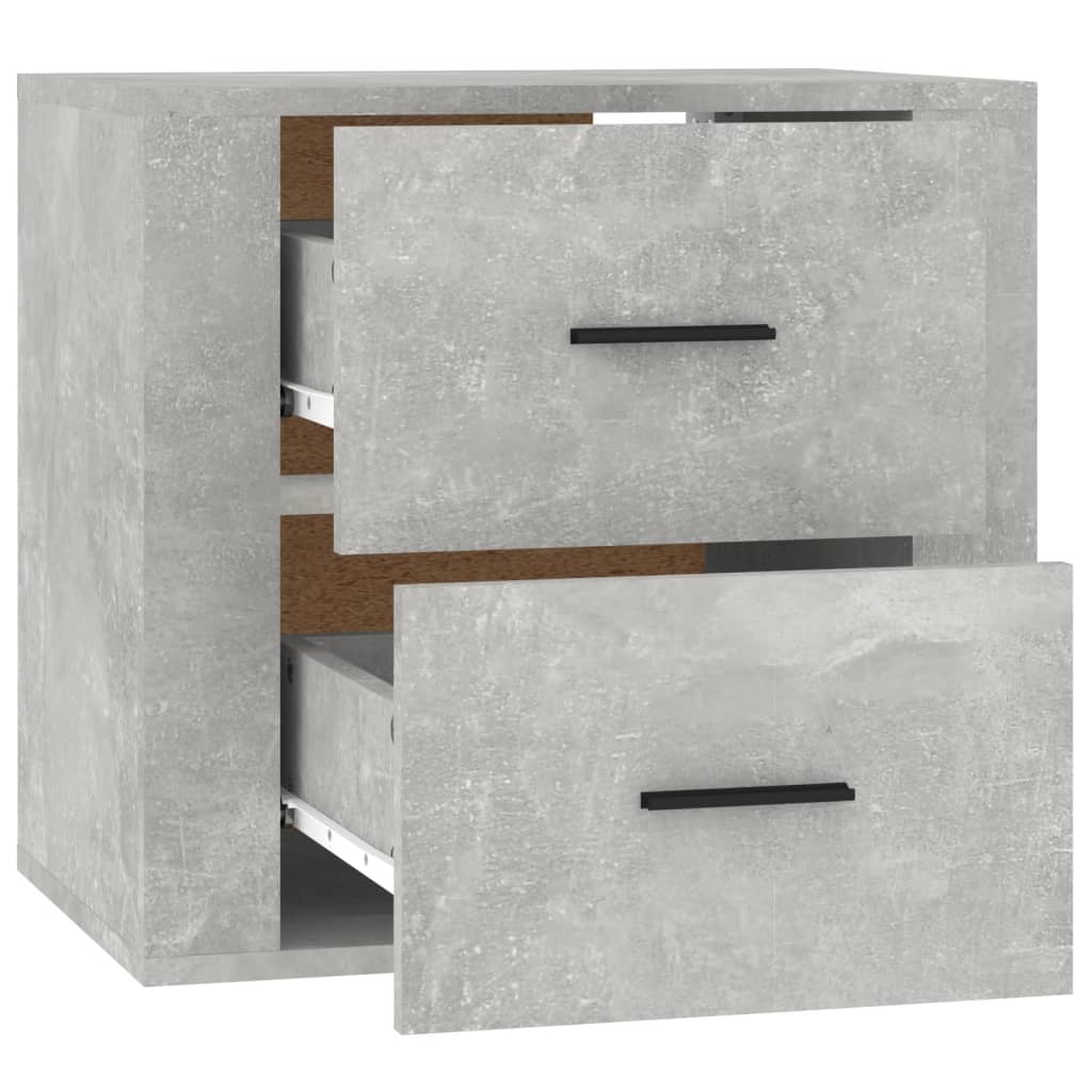 vidaXL Zidni noćni ormarić siva boja betona 50x36x47 cm