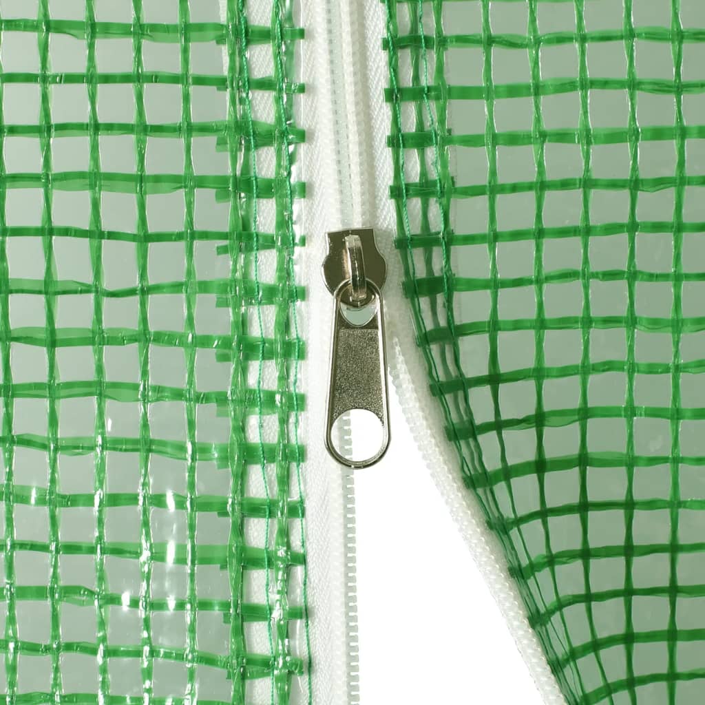 vidaXL Staklenik s čeličnim okvirom zeleni 24 m² 6 x 4 x 2 m