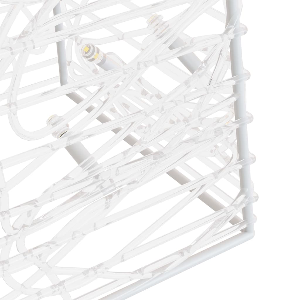 vidaXL Akrilni ukrasni stožac s LED svjetlima hladni bijeli 60 cm