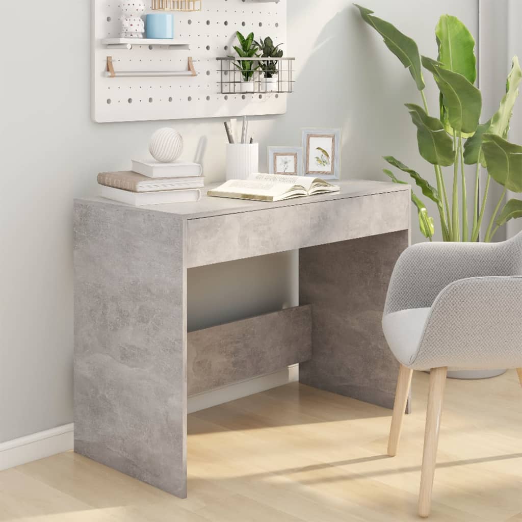 vidaXL Radni stol siva boja betona 101 x 50 x 76,5 cm od iverice