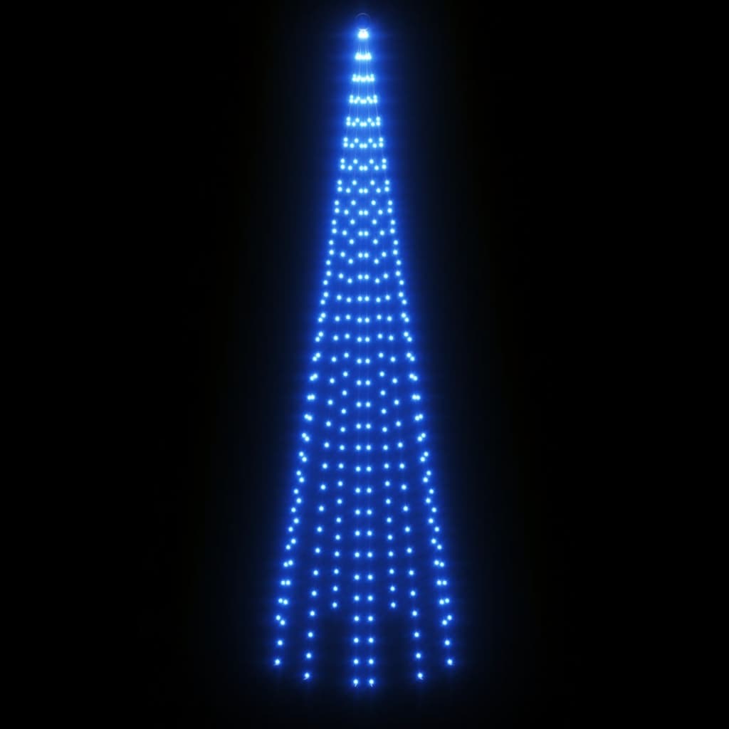 vidaXL Božićno drvce na stijegu 310 LED žarulja plave 300 cm