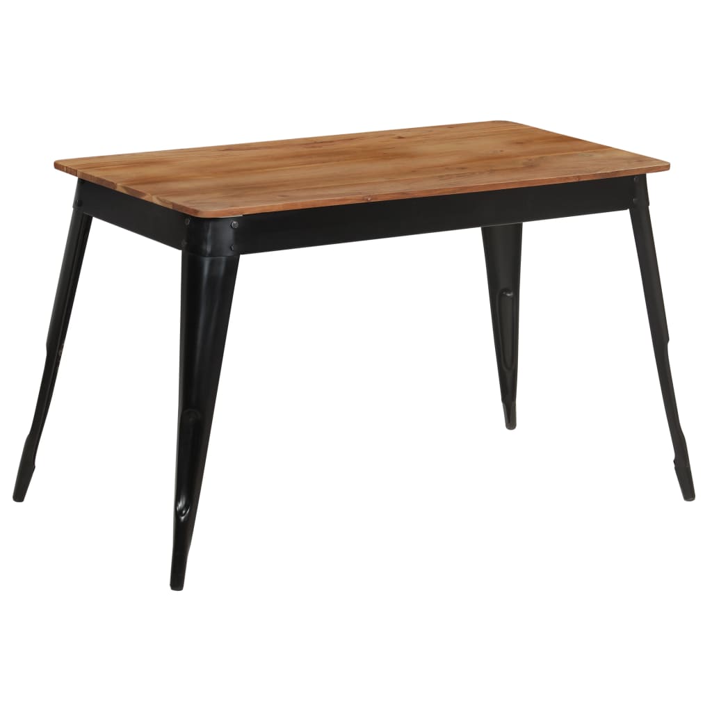 vidaXL Blagovaonski stol od masivnog drva bagrema i čelika 120x60x76 cm