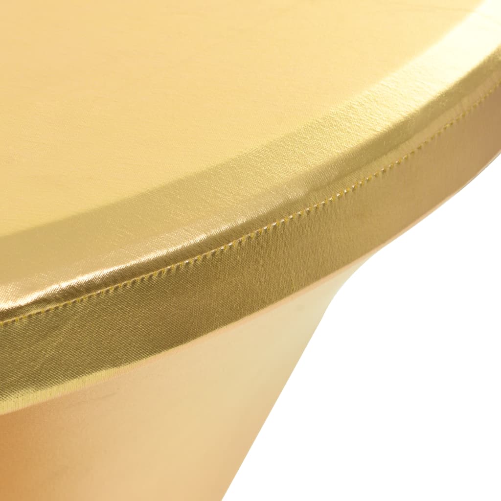 vidaXL Navlake za stol 2 kom rastezljive 80 cm zlatne