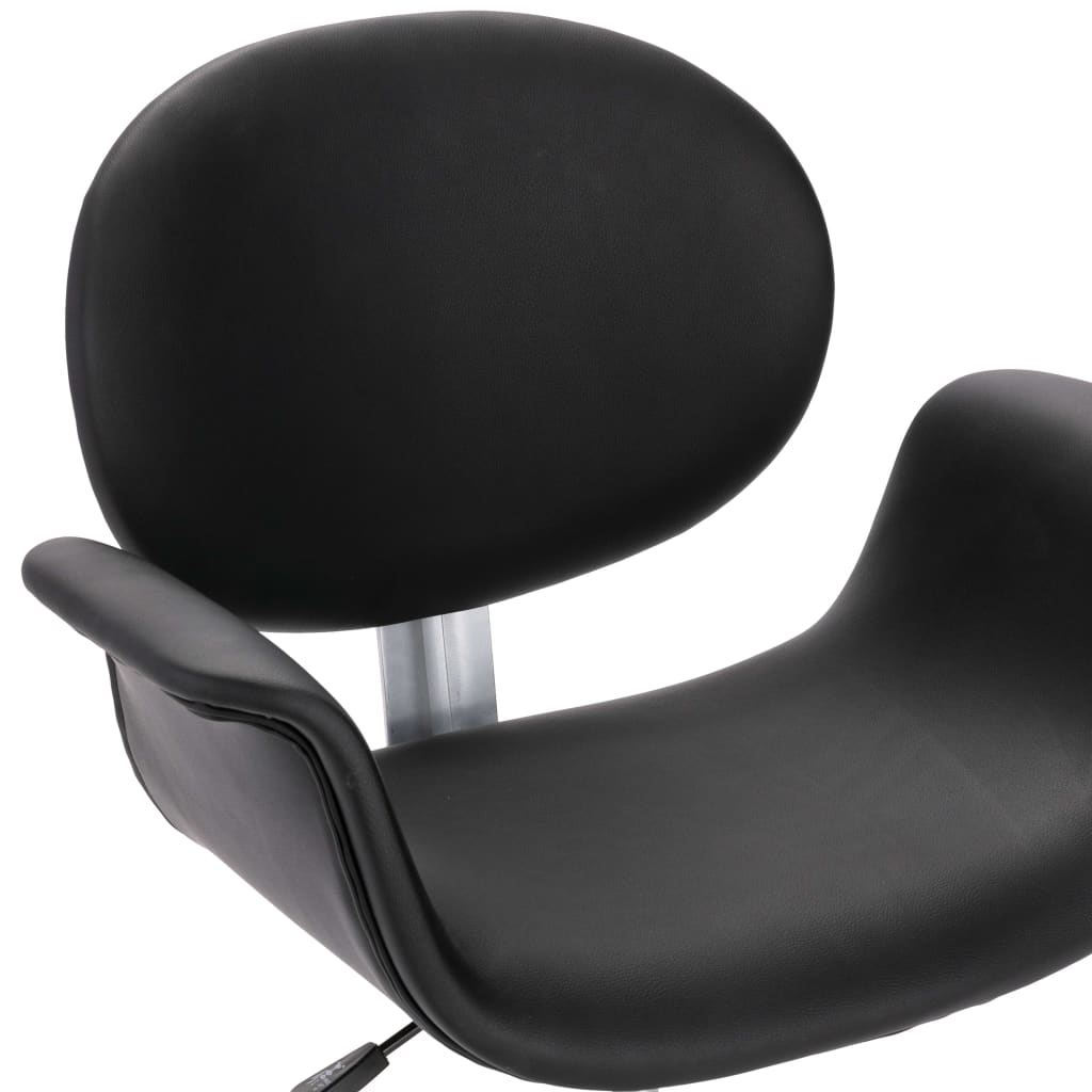 vidaXL Okretna uredska stolica od umjetne kože crna