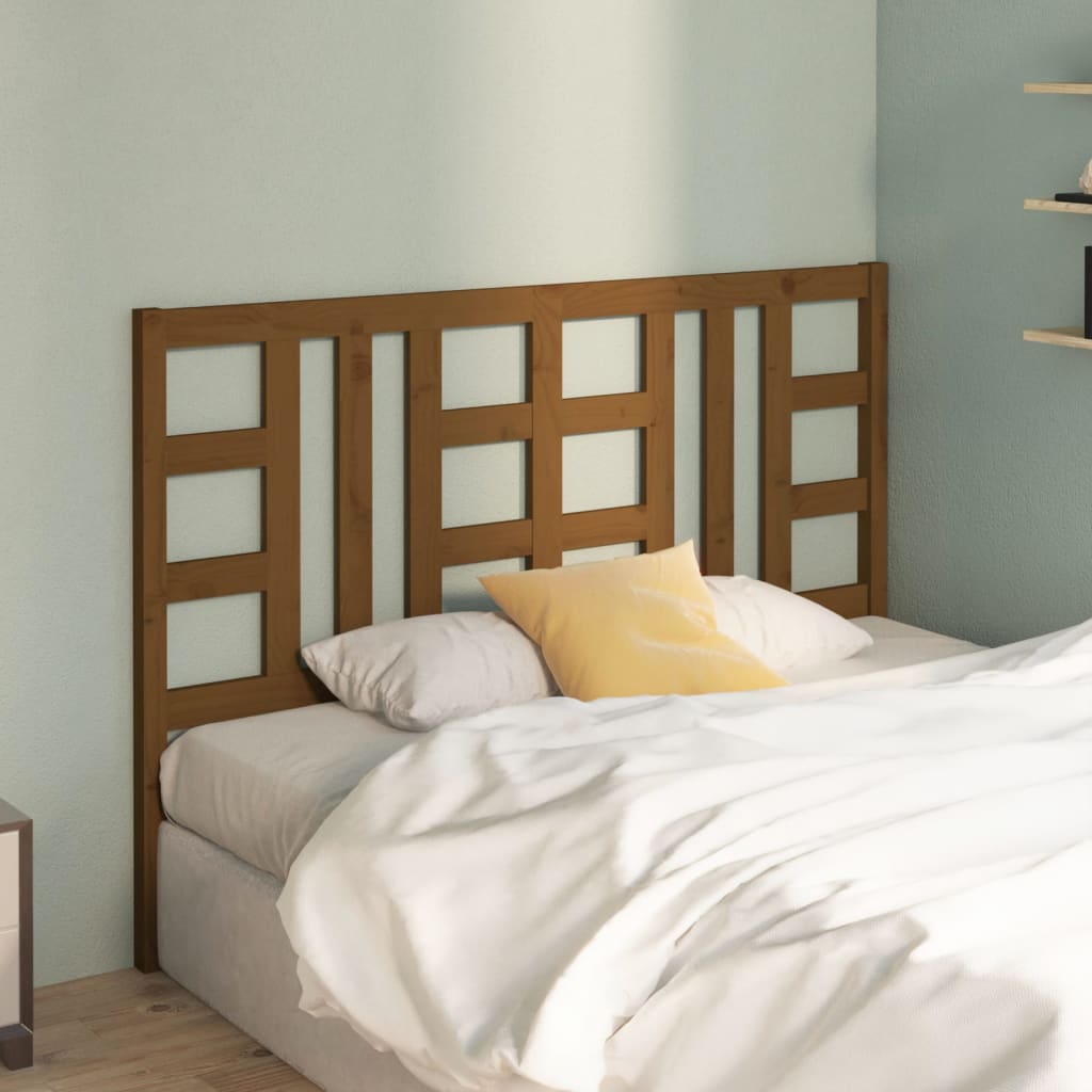 vidaXL Uzglavlje za krevet boja meda 146 x 4 x 100 cm masivna borovina