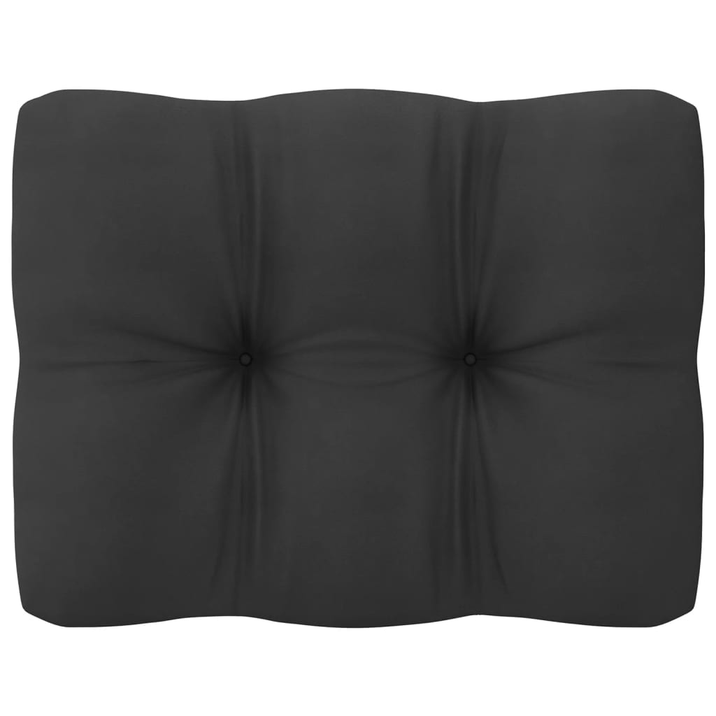 vidaXL 7-dijelna vrtna garnitura s jastucima crna od masivne borovine