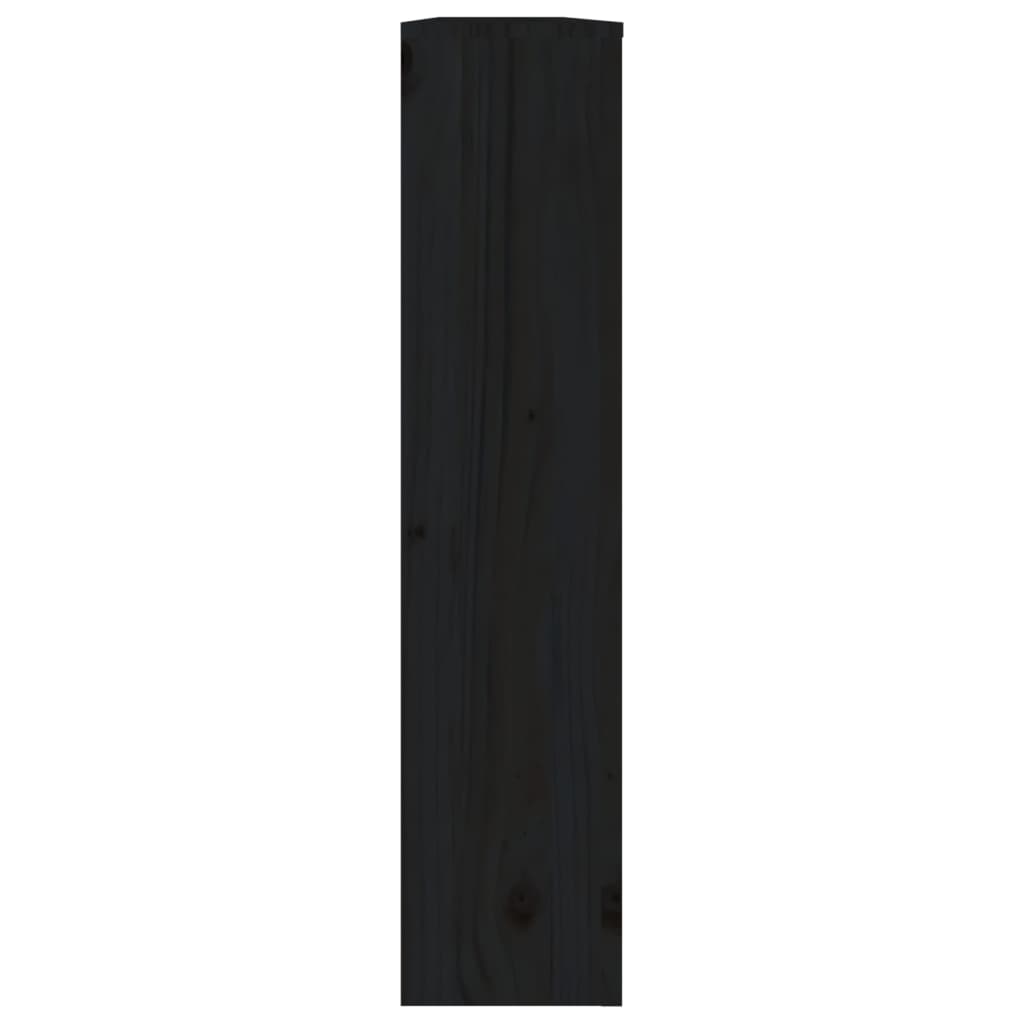 vidaXL Pokrov za radijator crni 169 x 19 x 84 cm od masivne borovine