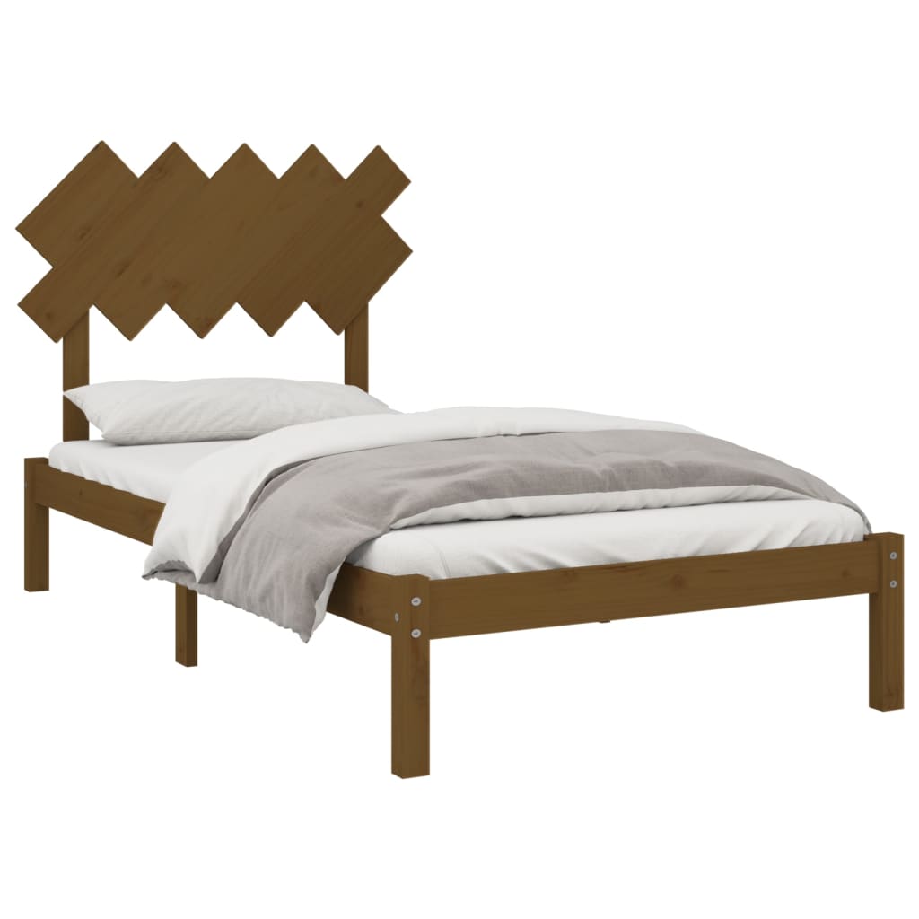 vidaXL Okvir za krevet smeđa boja meda 100 x 200 cm od masivnog drva