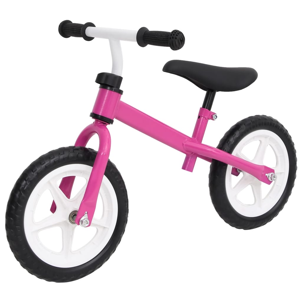 vidaXL Bicikl za ravnotežu s kotačima od 9,5 inča ružičasti