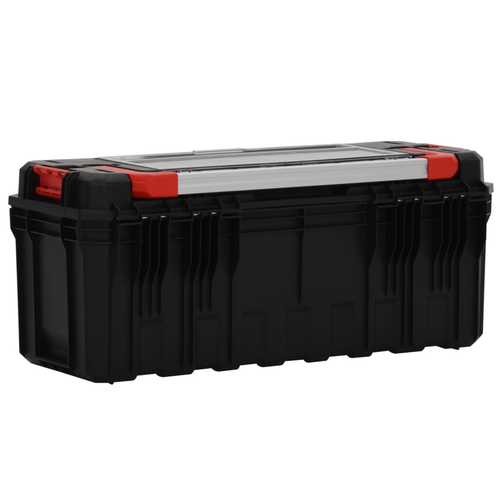 vidaXL Kutija za alat crno-crvena 65x28x31,5 cm