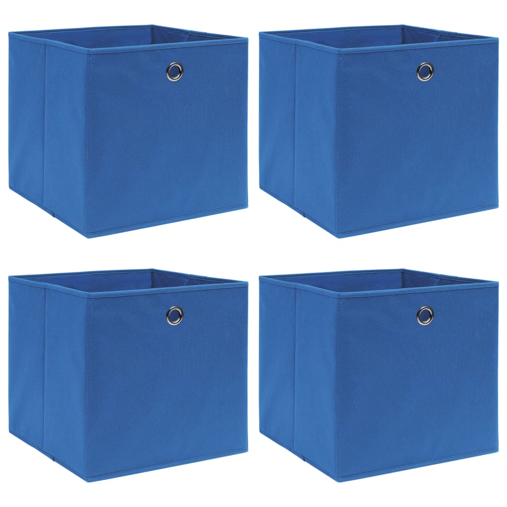 vidaXL Kutije za pohranu 4 kom plave 32 x 32 x 32 cm od tkanine