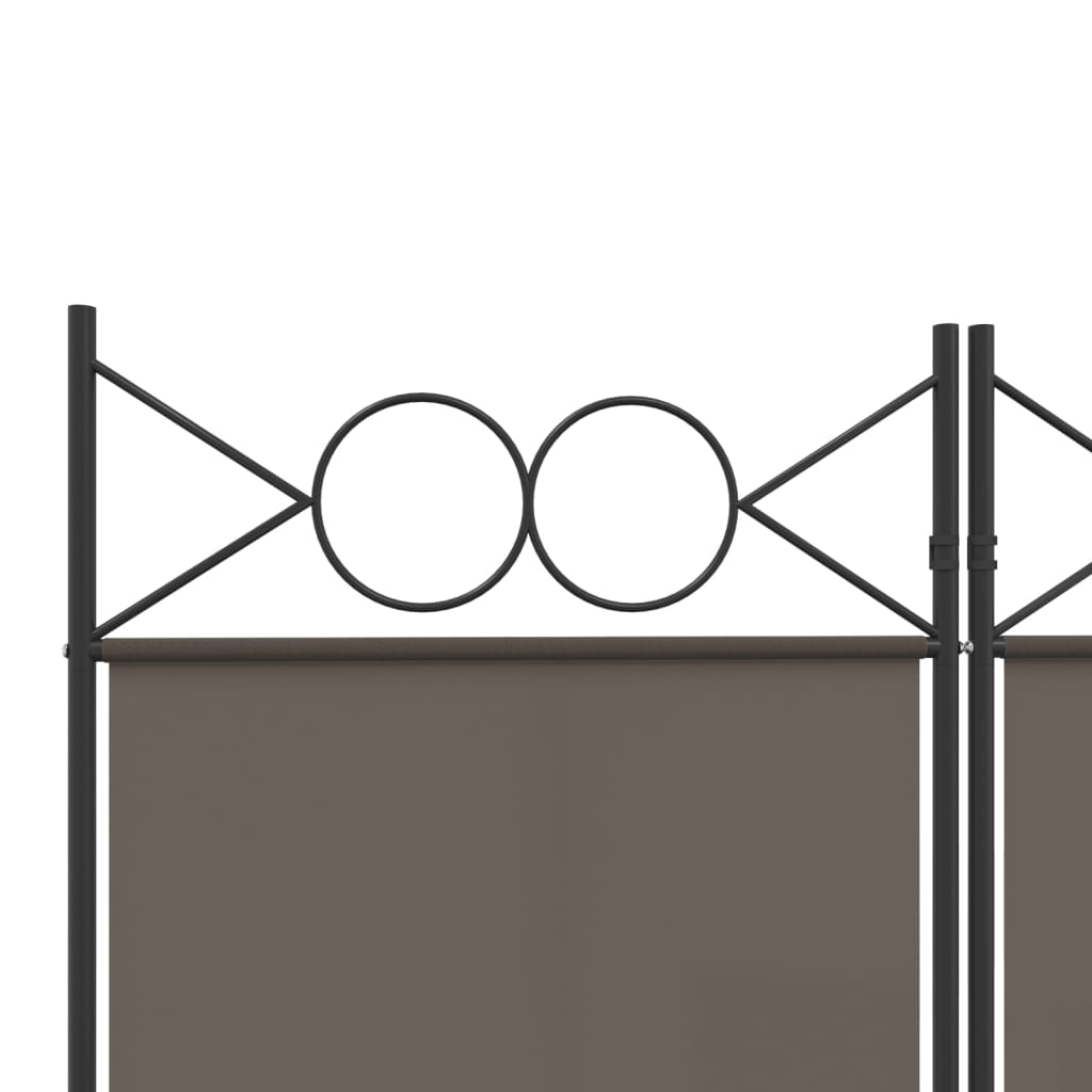 vidaXL Sobna pregrada s 3 panela antracit 120 x 220 cm od tkanine