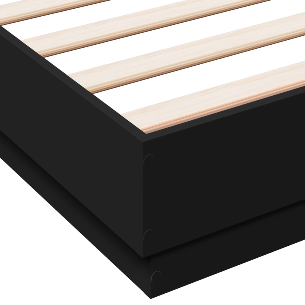 vidaXL Okvir za krevet crni 150x200 cm konstruirano drvo