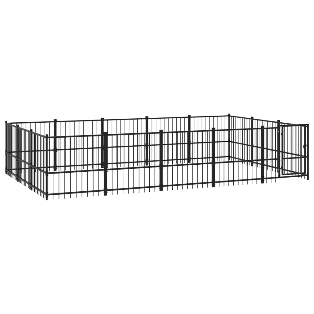 vidaXL Vanjski kavez za pse čelični 14,11 m²