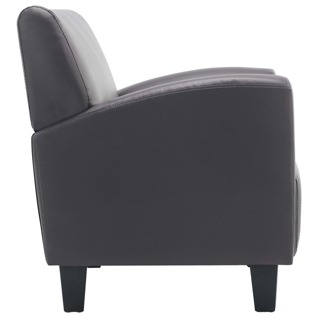 vidaXL Fotelja od umjetne kože siva