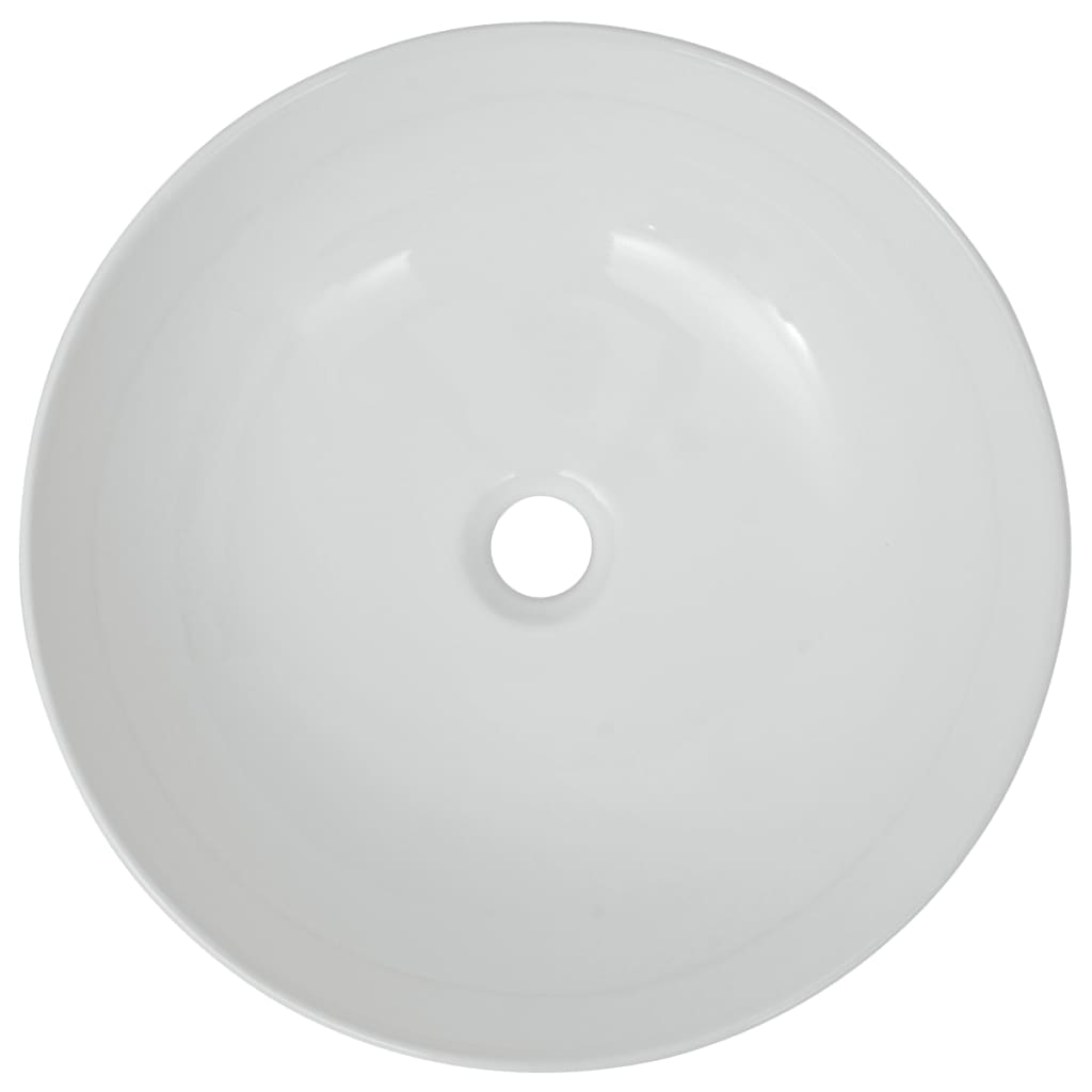 vidaXL Umivaonik Okrugli Keramički Bijeli 41,5x13,5 cm