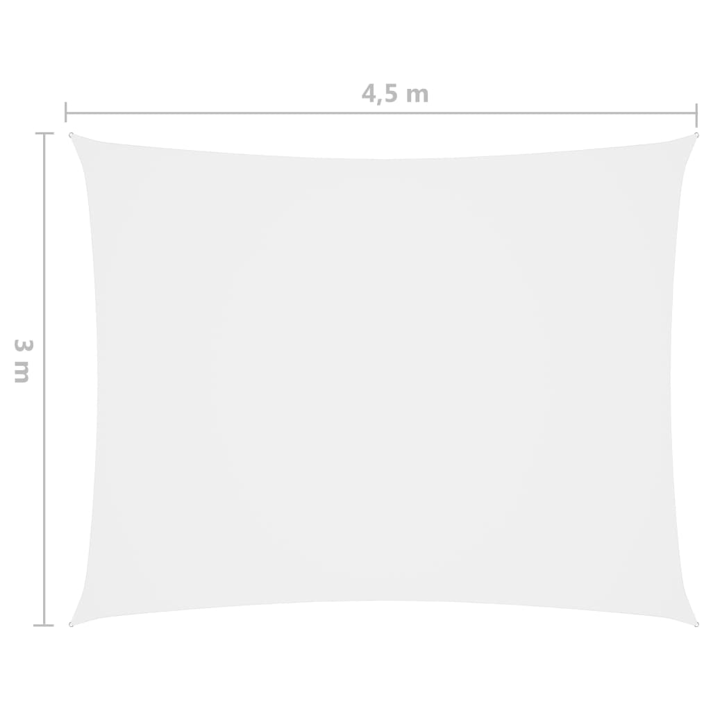 vidaXL Jedro protiv sunca od tkanine pravokutno 3 x 4,5 m bijelo