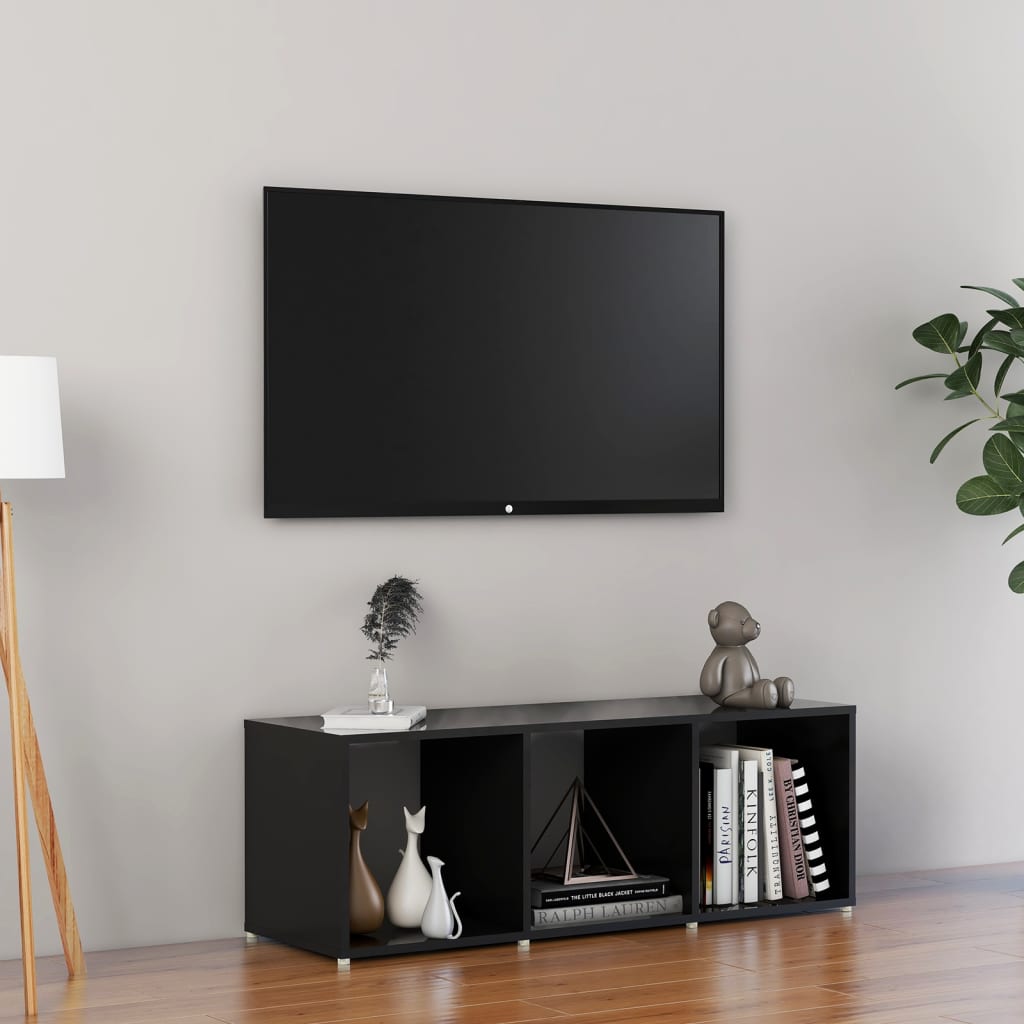 vidaXL TV ormarić sjajni crni 107 x 35 x 37 cm od konstruiranog drva