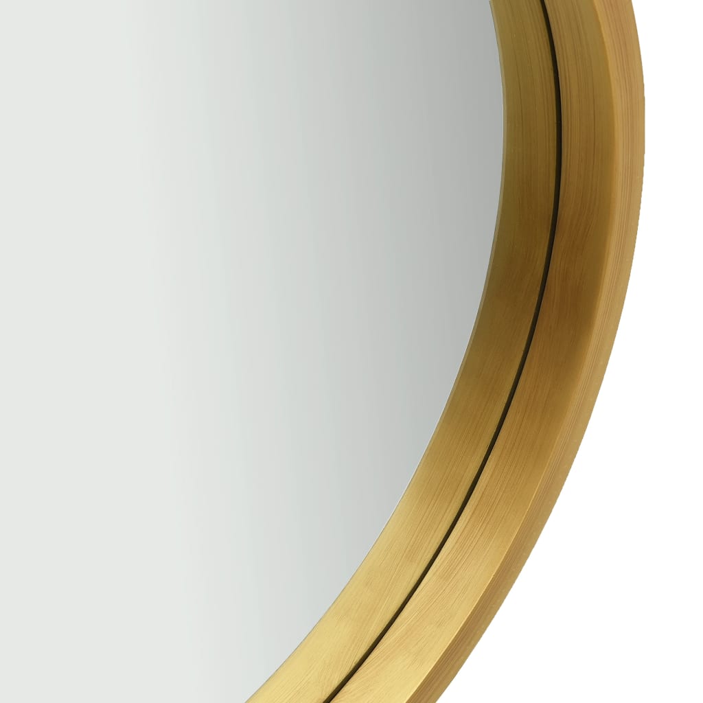 vidaXL Zidno ogledalo s remenom 60 cm zlatno