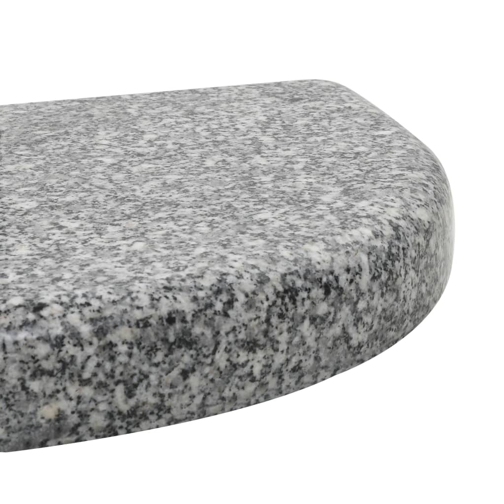 vidaXL Stalak za suncobran od granita 10 kg zaobljeni sivi