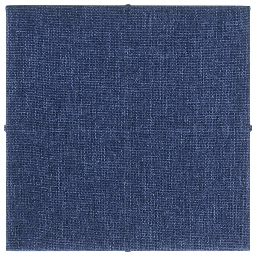 vidaXL Zidne ploče od tkanine 12 kom plave 30 x 30 cm 1,08 m²