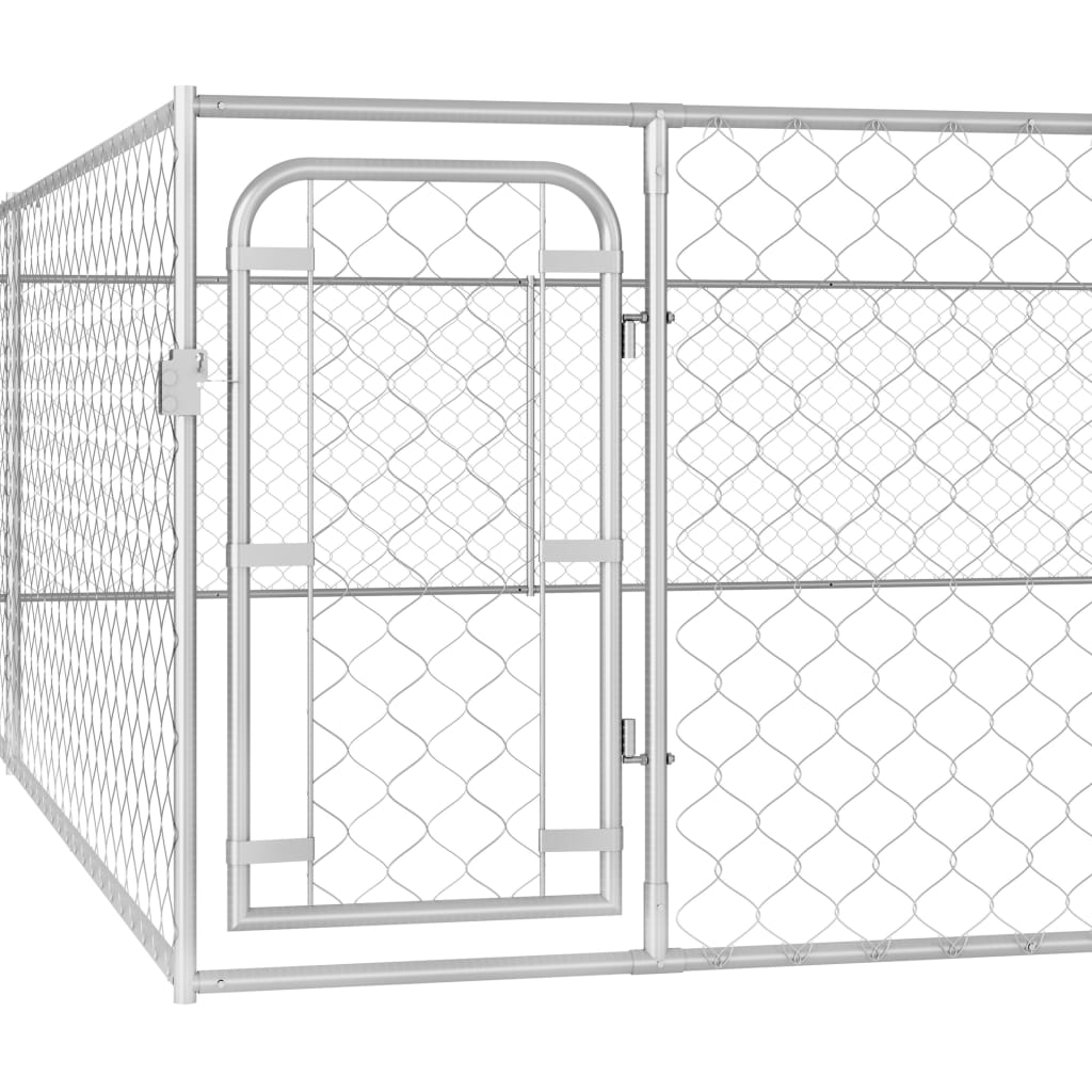 vidaXL Vanjski kavez za pse od pocinčanog čelika 6 x 6 x 1 m