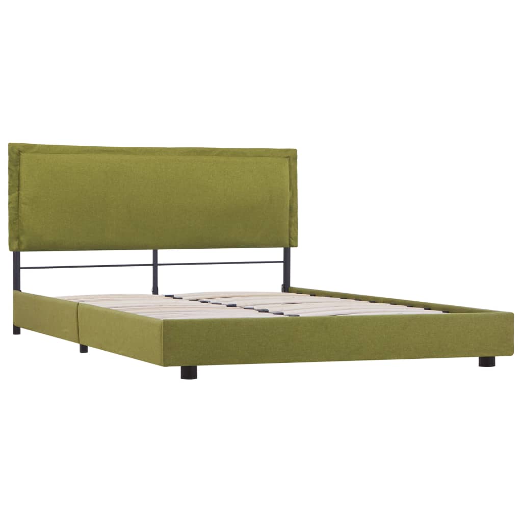 vidaXL Okvir za krevet od tkanine zeleni 140 x 200 cm