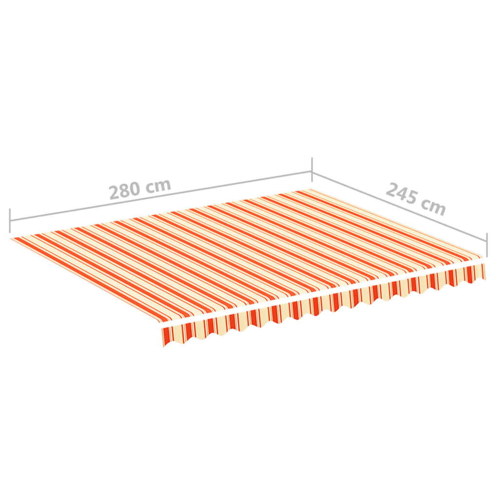 vidaXL Zamjenska tkanina za tendu žuto-narančasta 3 x 2,5 m