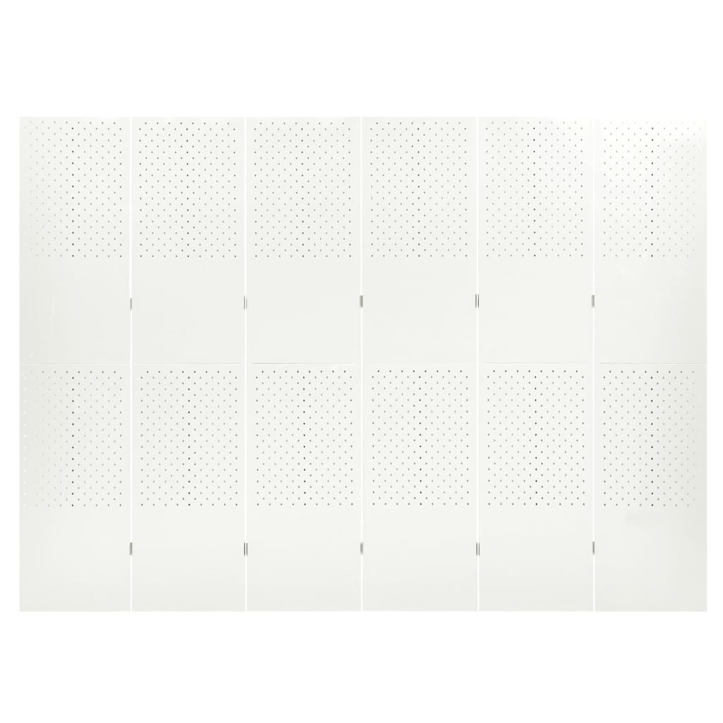 vidaXL Sobne pregrade sa 6 panela 2 kom bijele 240 x 180 cm čelične