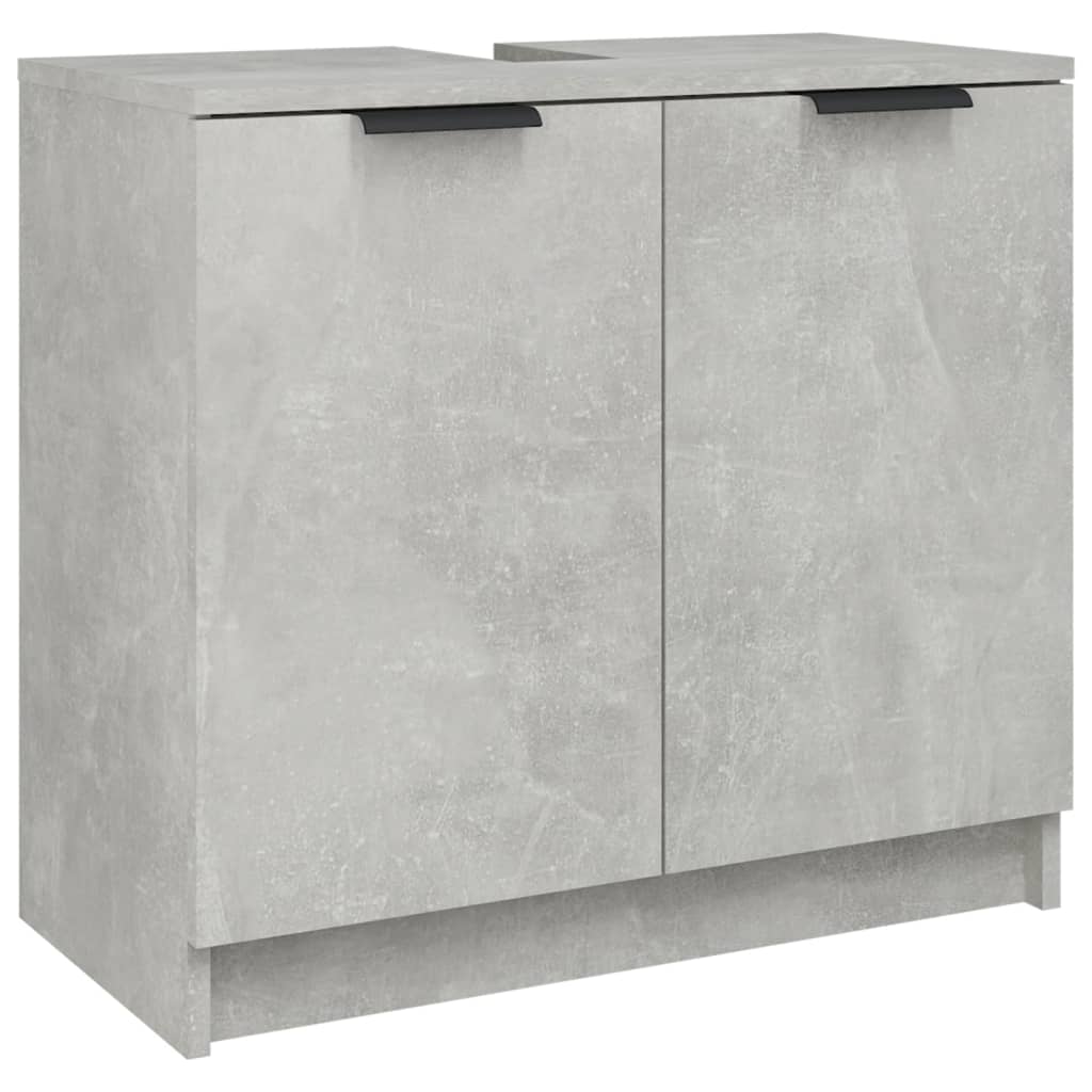 vidaXL 5-dijelni set kupaonskih ormarića siva boja betona drveni