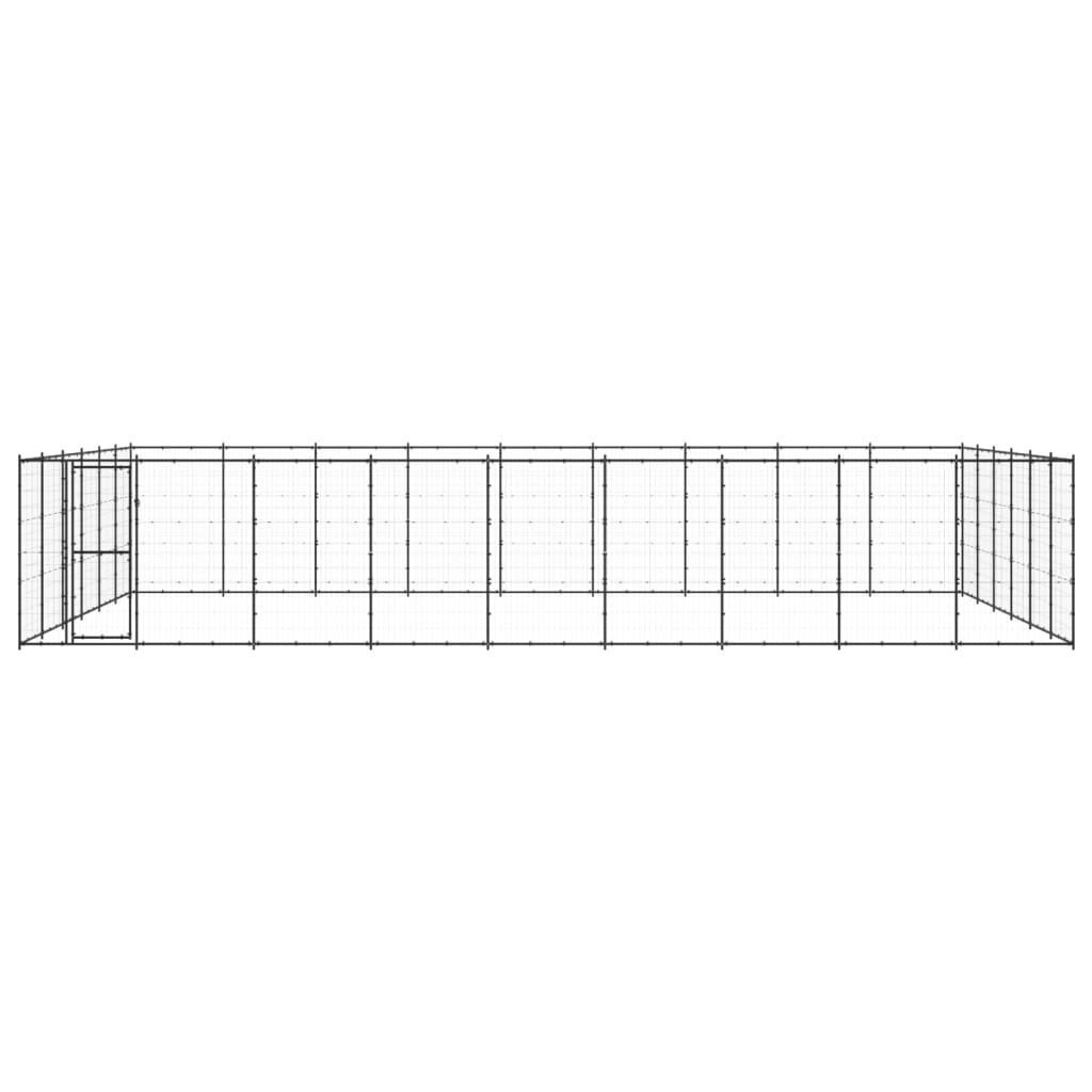 vidaXL Vanjski kavez za pse čelični 65,34 m²