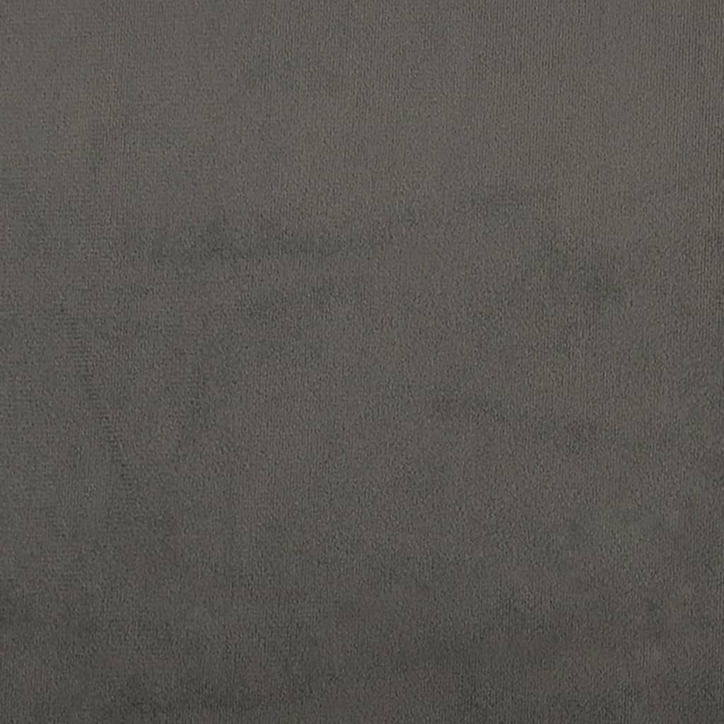 vidaXL Uzglavlje s ušima tamnosivo 83x16x118/128 cm baršunasto