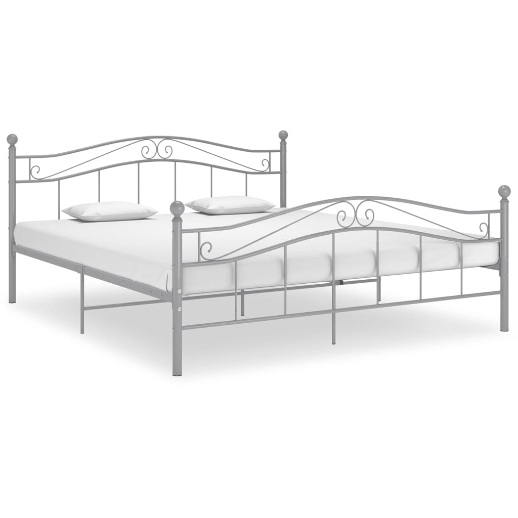 vidaXL Okvir za krevet sivi metalni 200 x 200 cm