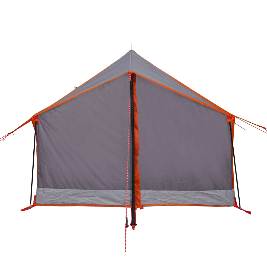 vidaXL Šator za 2 osobe sivo-narančasti vodootporni