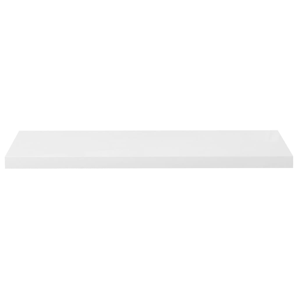 vidaXL Plutajuće zidne police 4 kom sjajne bijele 90x23,5x3,8 cm MDF