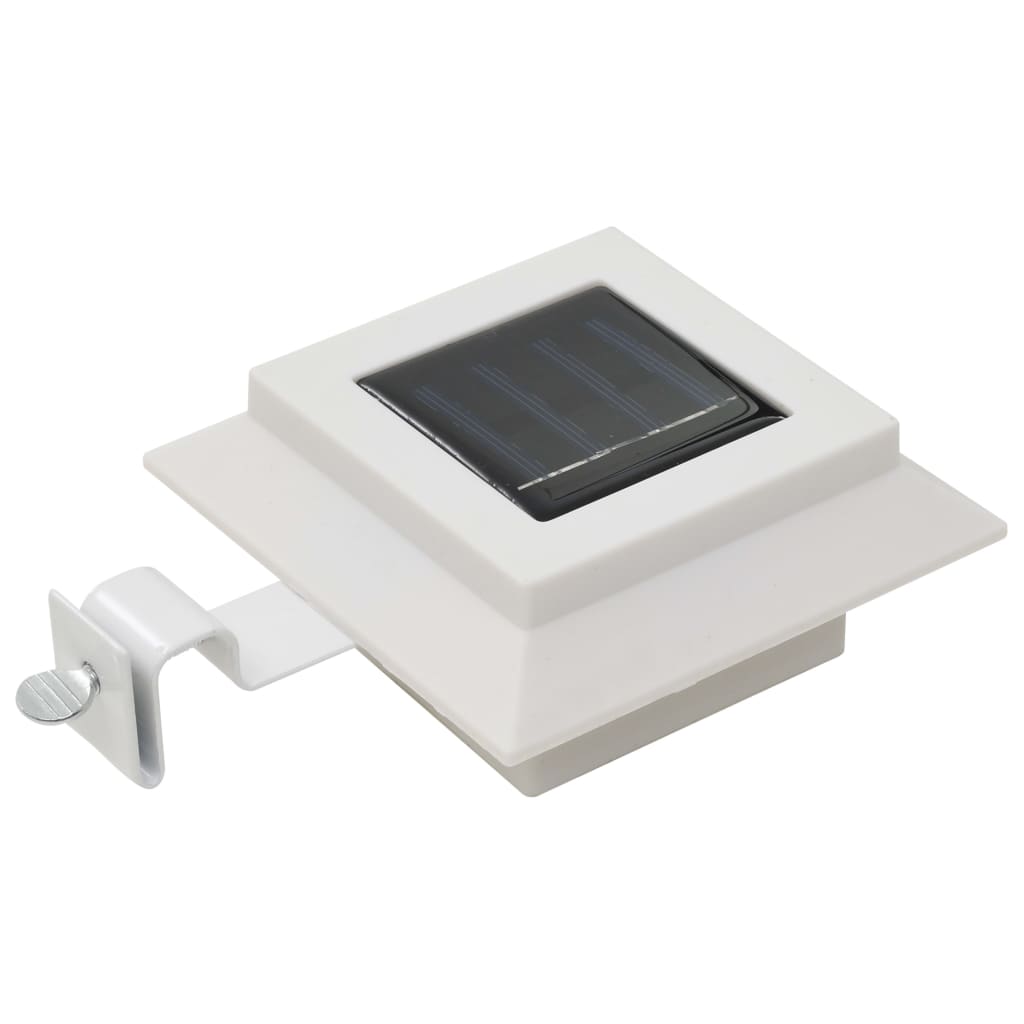 vidaXL Vanjske solarne svjetiljke 12 kom LED četvrtaste 12 cm bijele