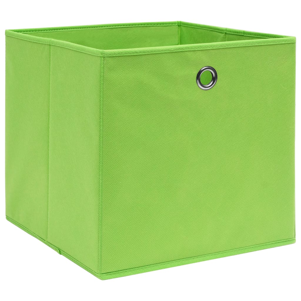 vidaXL Kutije za pohranu od netkane tkanine 10 kom 28x28x28 cm zelene