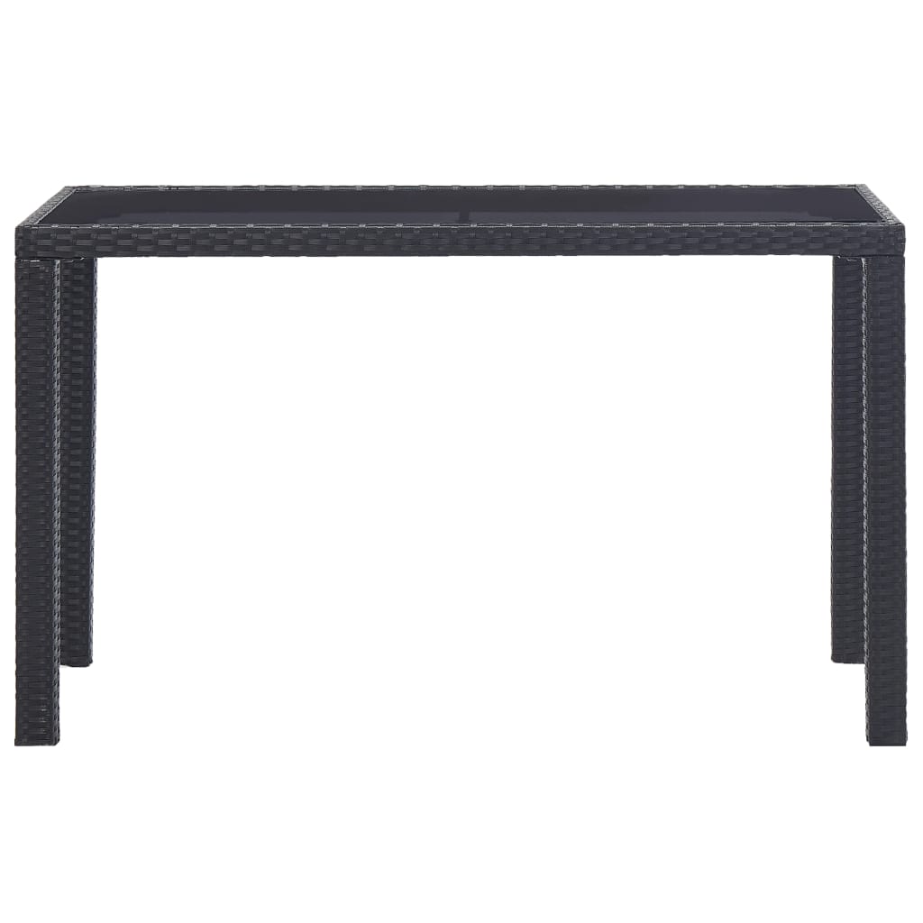 vidaXL Vrtni stol crni 123 x 60 x 74 cm od poliratana