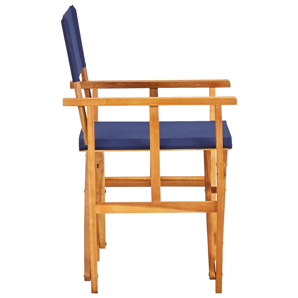 vidaXL Redateljske stolice 2 kom od masivnog bagremovog drva plave