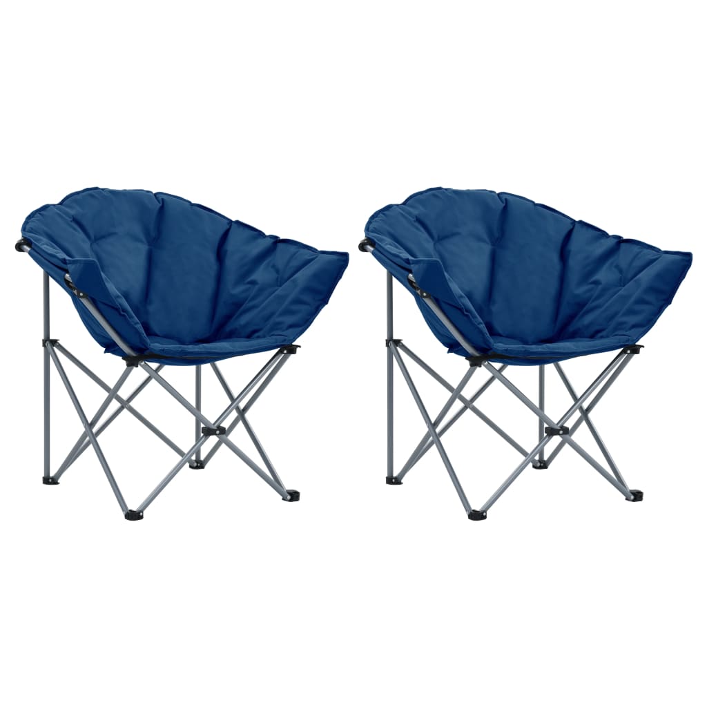 vidaXL Sklopive okrugle stolice 2 kom plave